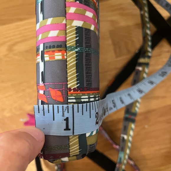 Vera Bradley Midtown Crossbody Bag City Plaid Grey Green Pink Orange Convertible - Picture 7 of 11